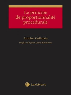 cover image of Le principe de proportionnalité procédurale